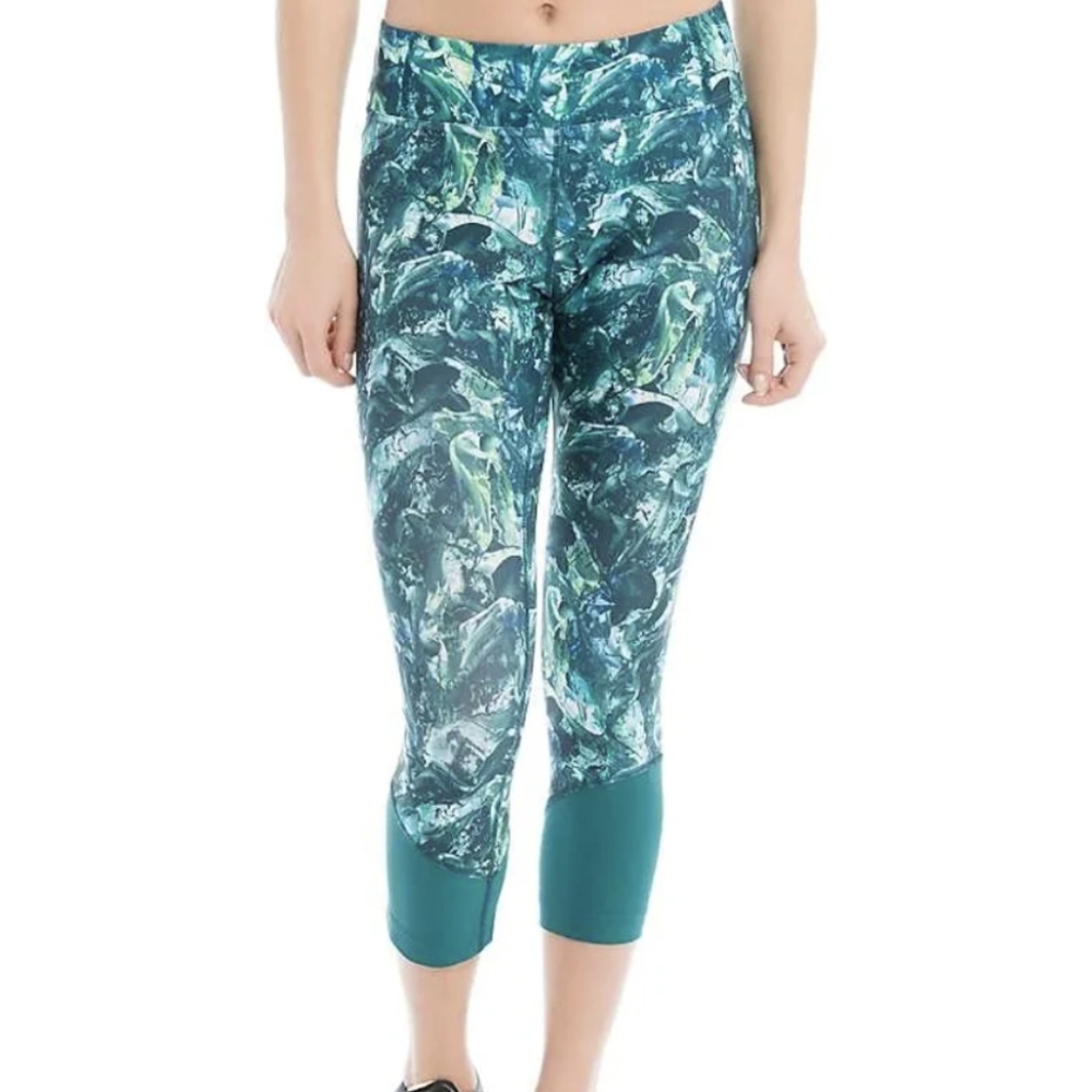 Lole Women's Chelsea Capri Leggings, Green Tropic Moving Sand Size Small